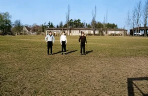 1957 Sportplatz Heidenau Mit Drei Heidenauer Jung