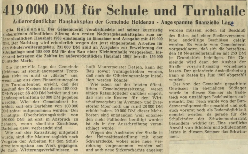 1963 09 18 419000 Dm Fuer Schule Und Turnhalle