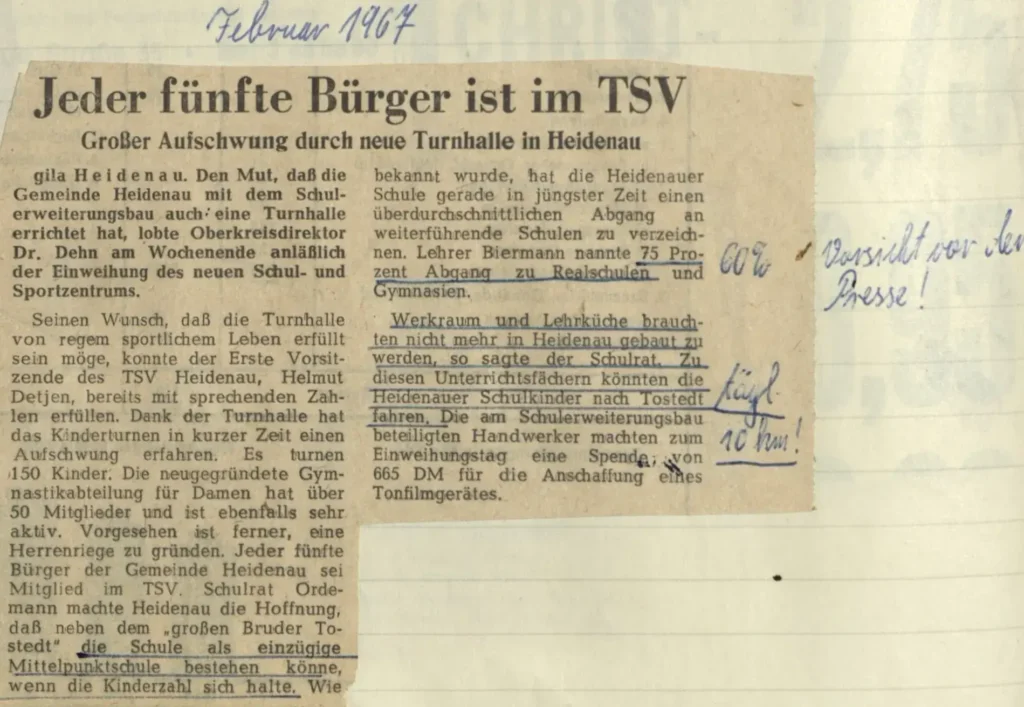 1967 02 Jeder Fuenfte Buerger Ist Im Tsv