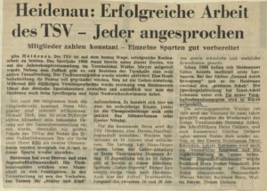 1968 Heidenau Erfolgreiche Arbeit Des Tsv Jeder Angesprochen