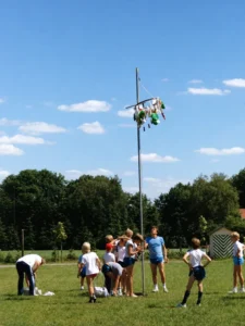 1980 Sportfest In Heidenau Mit Kletterbaum