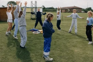 1991 04 06 Sportfest Begann Um 4 Uhr Kinder Bei Den Uebungen