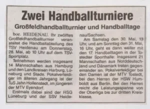 1992 05 23 Zwei Handballturniere