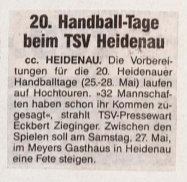 1995 05 17 20 Handball Tage Beim Tsv Heidenau
