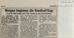 1996 05 24 Morgen Beginnen Die Handballtage
