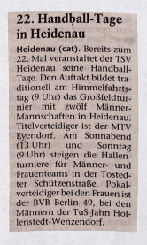 1997 05 07 22 Handball Tage In Heidenau