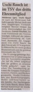 2001 02 14 Uschi Rauch Ist Im Tsv Das Dritte Ehrenmitglied