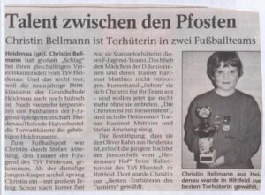 2001 03 16 Talent Zwischen Den Pfosten