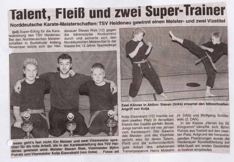 2001 11 28 Talent Fleiss Und Zwei Super Trainer