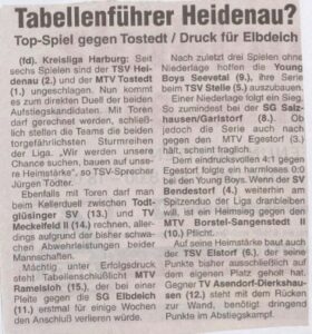 2004 10 09 Tabellenfuehrer Heidenau