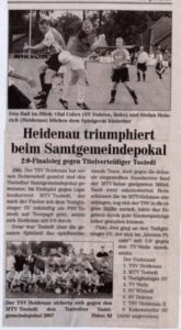 2007 07 25 Heidenau Triumphiert Beim Samtgemeindepokal
