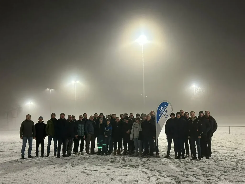 2024 Tsv Heidenau Spender Der Flutlichtanlage Im Schnee