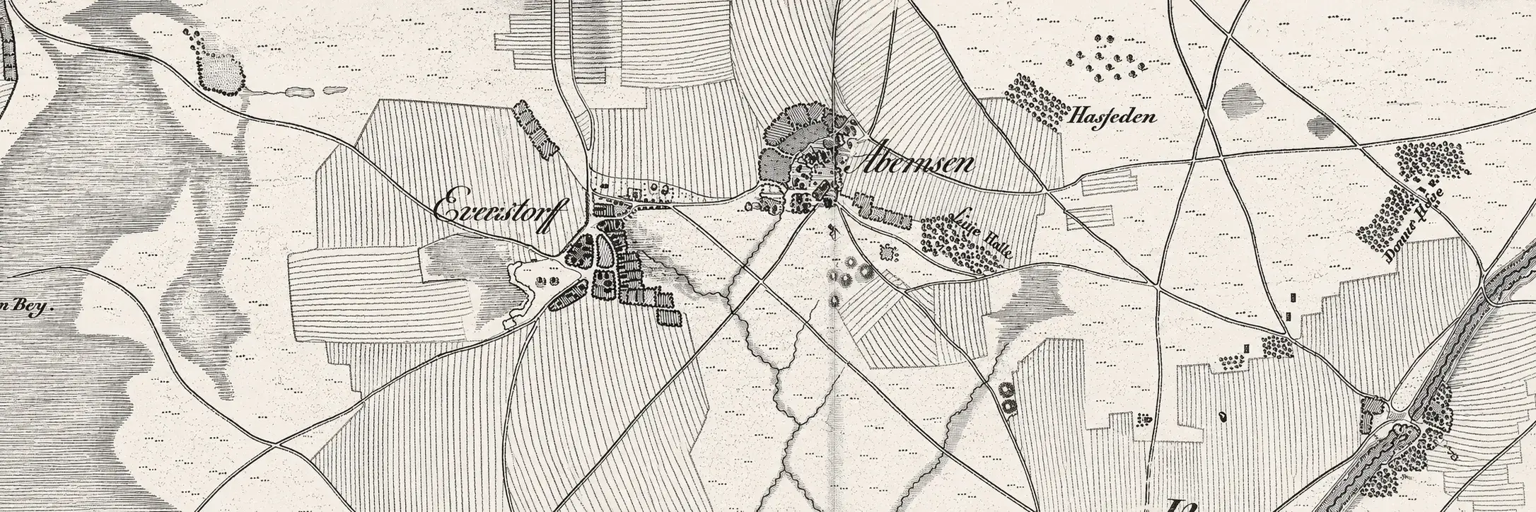 Alte Landkarte Everstorff Und Avensen