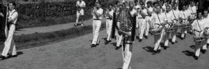 Heidenau Parade Mit Marschkapelle
