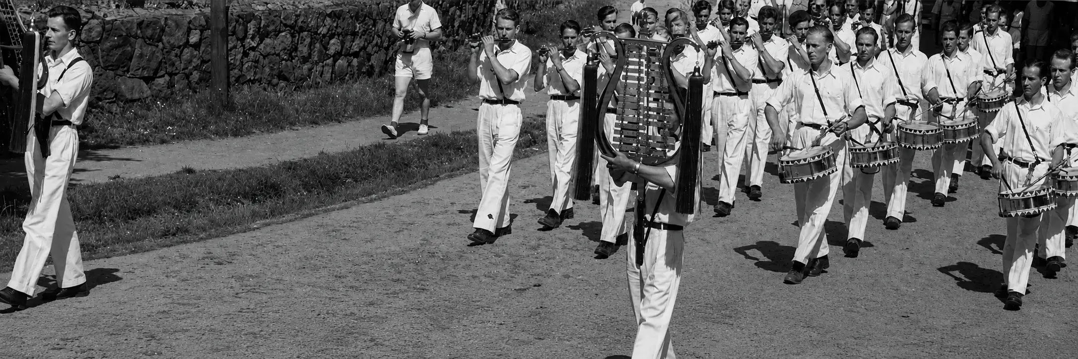 Heidenau Parade Mit Marschkapelle