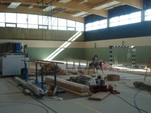 Mehrzweck Sporthalle Heidenau Bau 2009 03496
