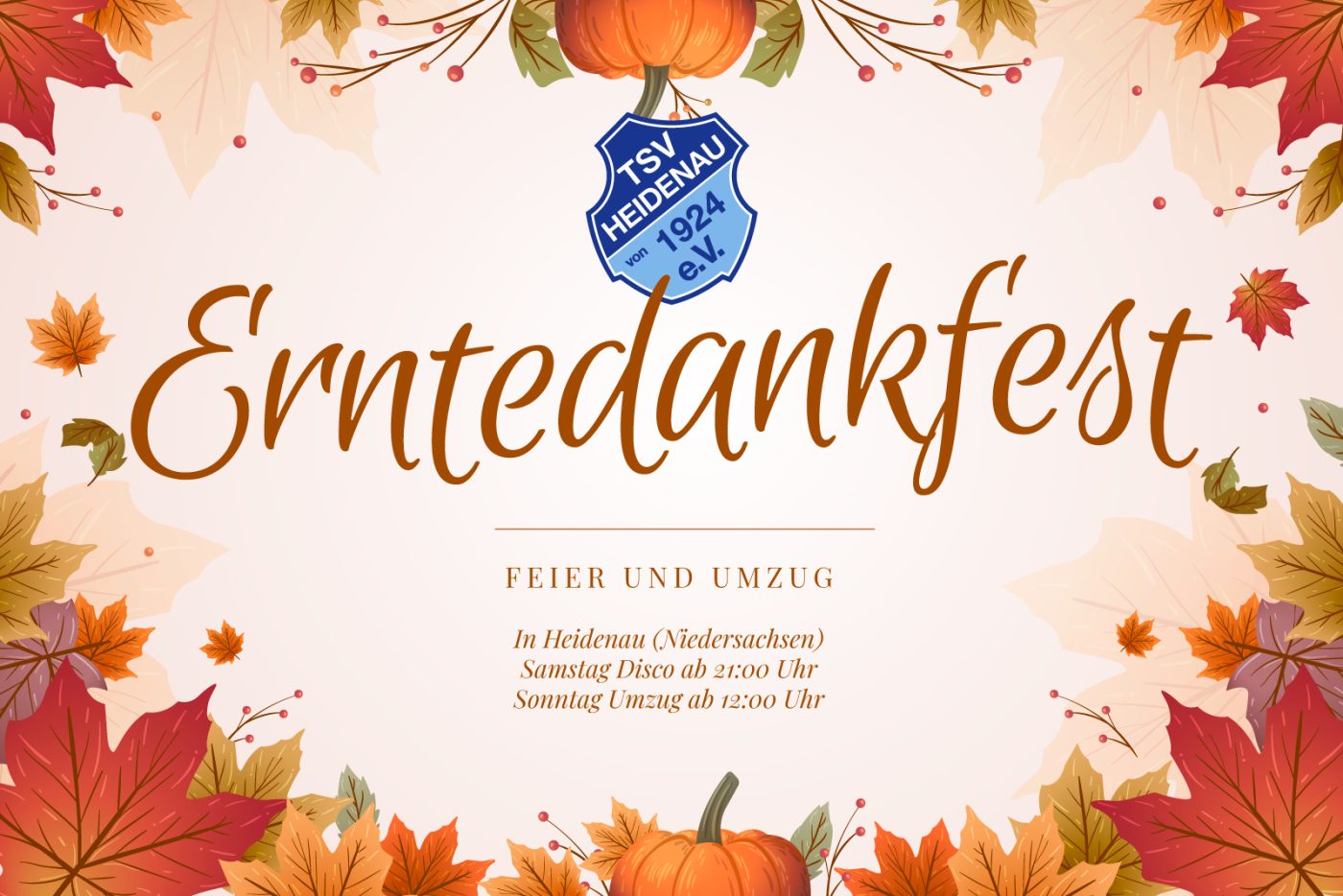 Tsv Heidenau Erntedankfest 2022