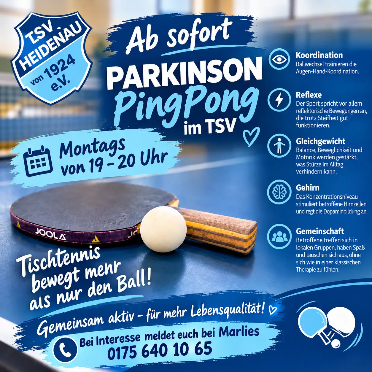 Tsv Heidenau Ping Pong Parkinson Sportangebot Banner