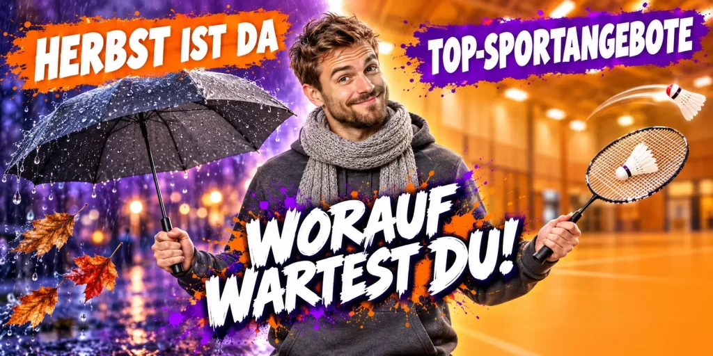 Der Herbst ist da! Top-Sportangebote für die kalte Jahreszeit. Worauf wartest du!