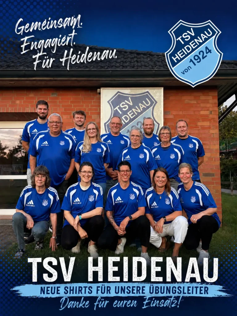 Tsv Heidenau Uebungsleiter Gruppenfoto Neue Trikots